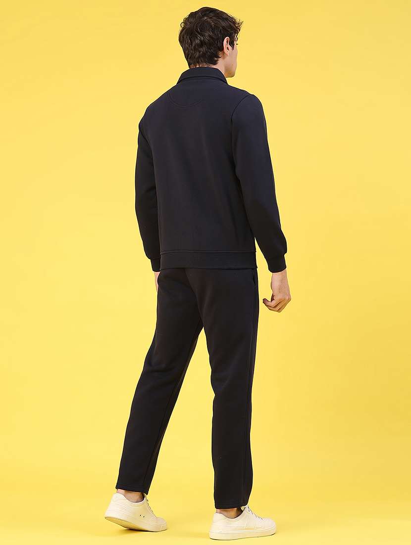 men solid long sleeve full length track suit - 22107170 -  Standard Image - 2