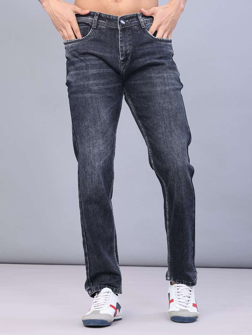 men solid mid rise slim fit jeans