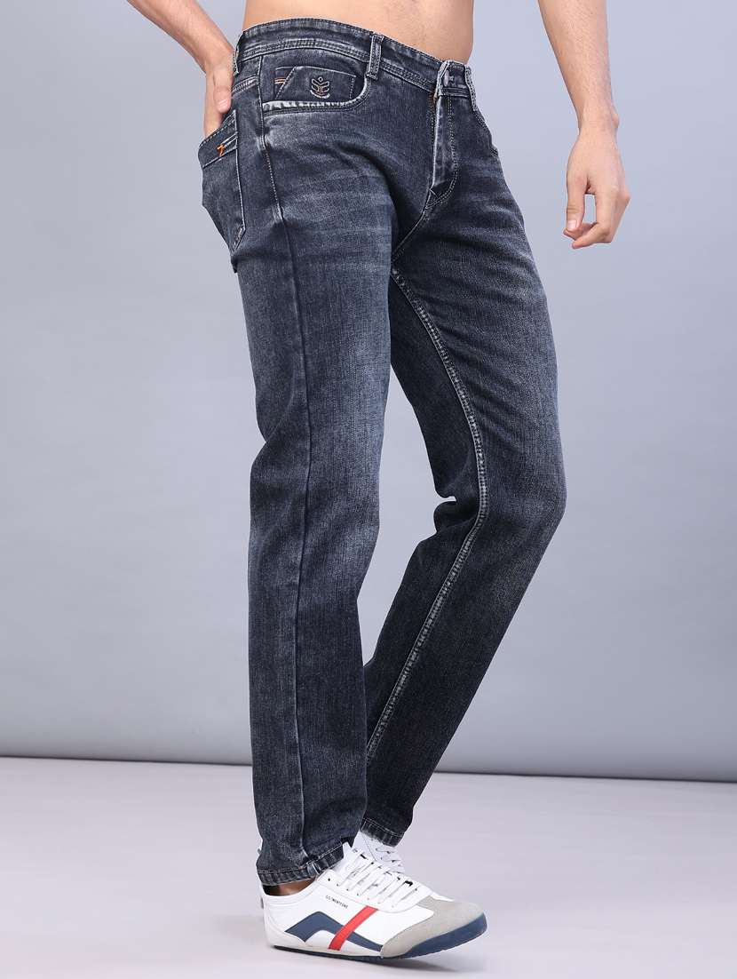men solid mid rise slim fit jeans - 22107211 -  Standard Image - 2