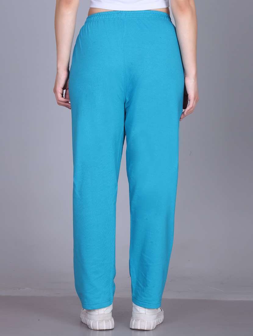 women solid mid rise regular fit track pant - 22107417 - Standard Image - 2