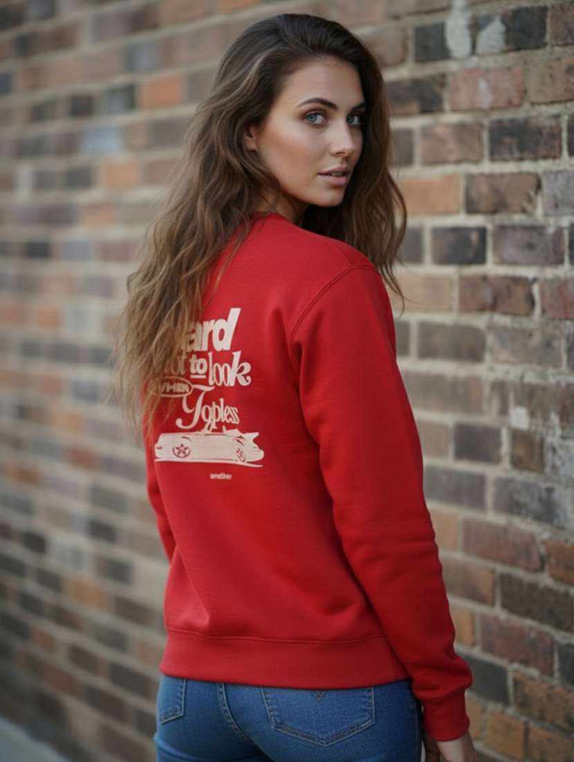 red fleece plain sweatshirt - 22107424 -  Standard Image - 2