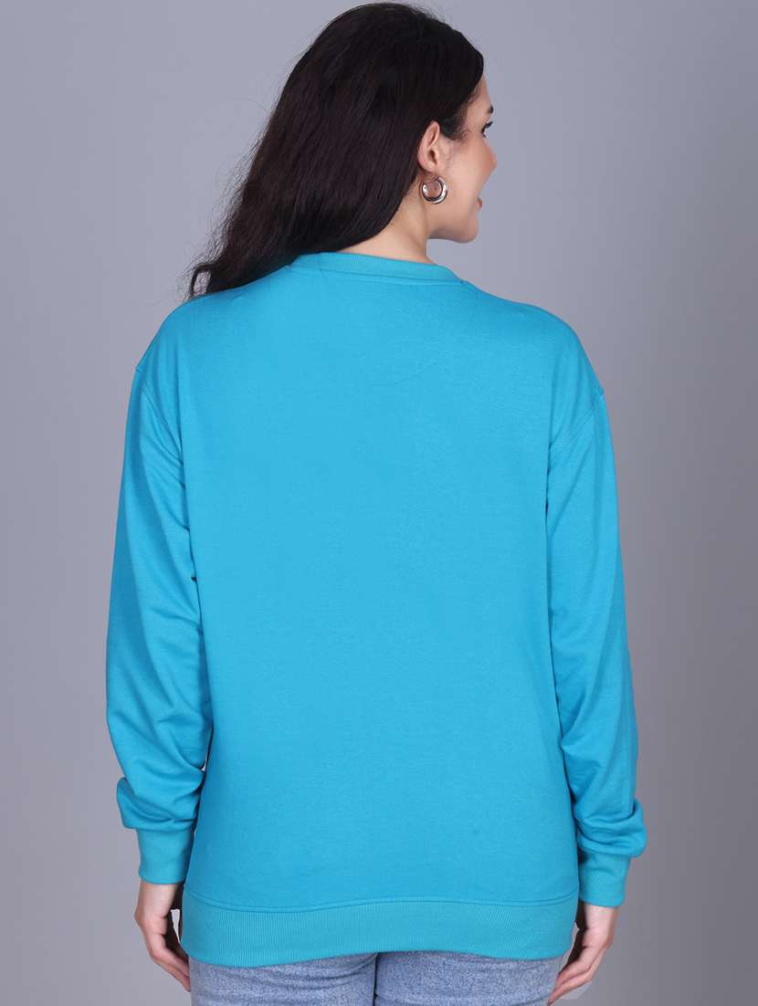 blue fleece plain sweatshirt - 22107430 -  Standard Image - 2