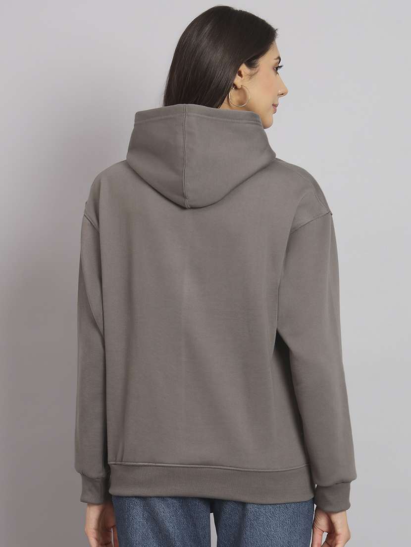 women printed long sleeve hooded sweatshirt - 22107514 -  Standard Image - 2