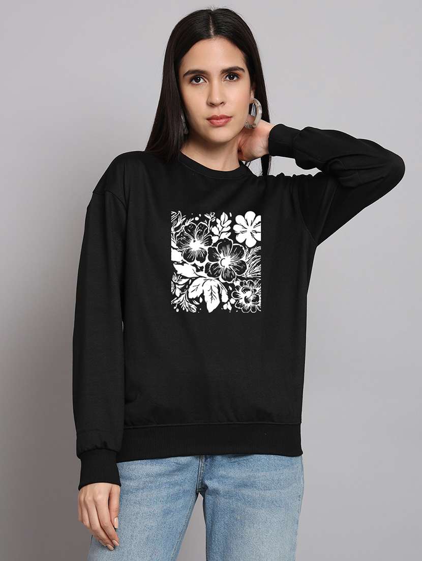 women printed long sleeve sweatshirt