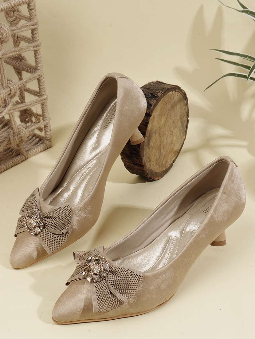 women beige slip on pump - 22107656 - Zoom Image - 0