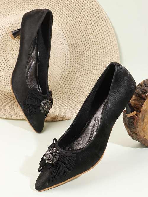 women black slip on pump - 22107657 -  Standard Image - 0