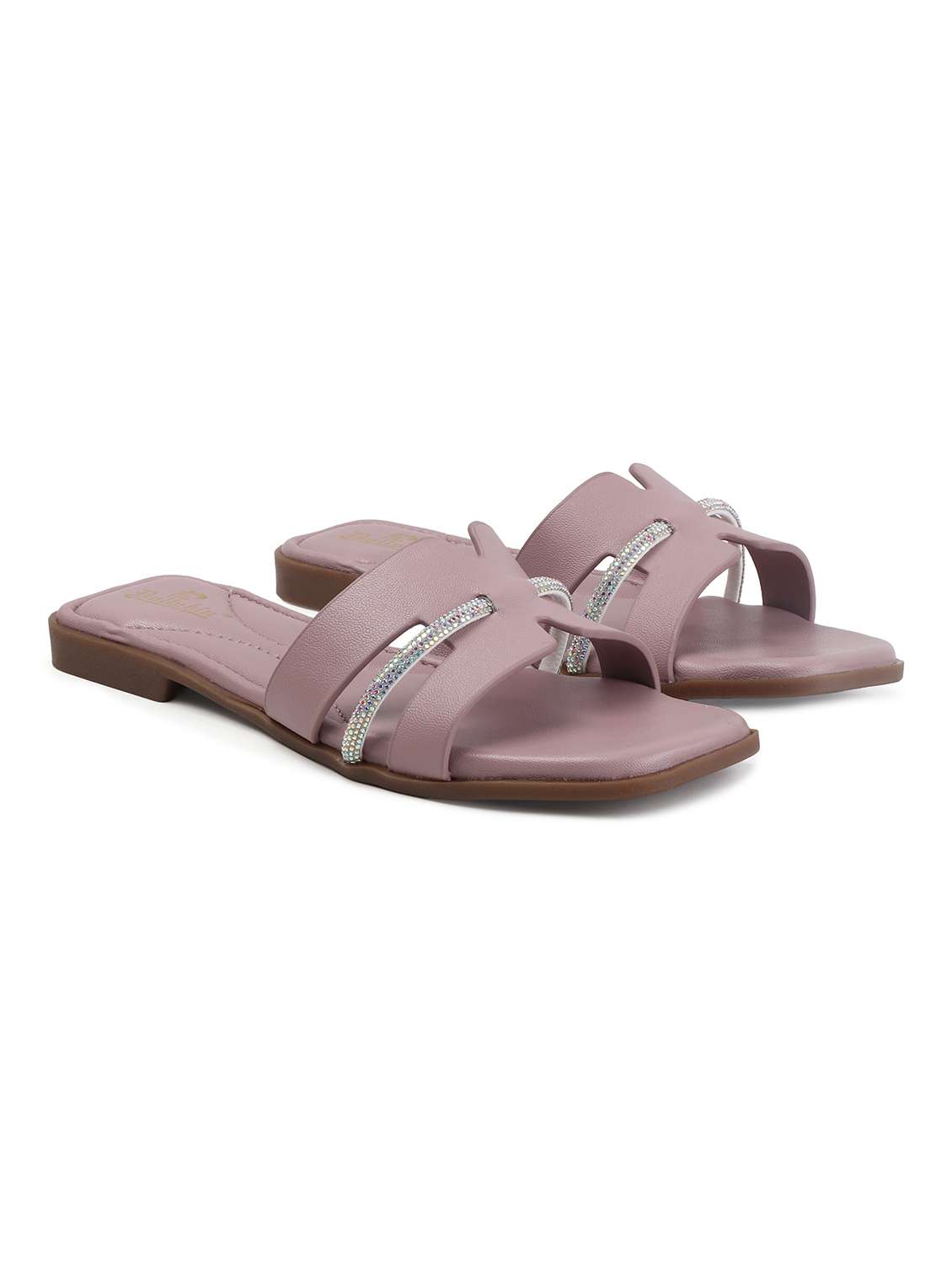 women solid slip on flat sandal - 22107661 -  Standard Image - 2