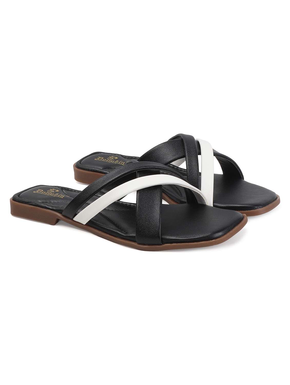 women solid slip on flat sandal - 22107665 - Standard Image - 2
