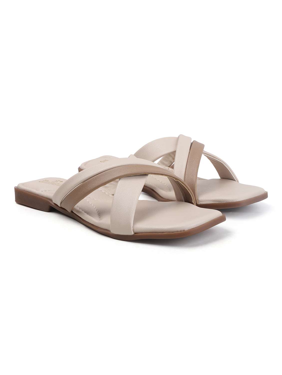 women solid slip on flat sandal - 22107667 -  Standard Image - 2