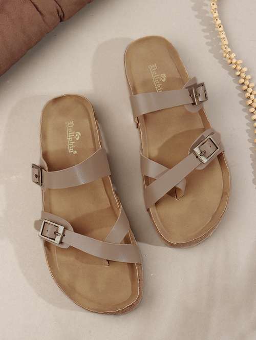 women solid slip on flat sandal - 22107668 - Standard Image - 0