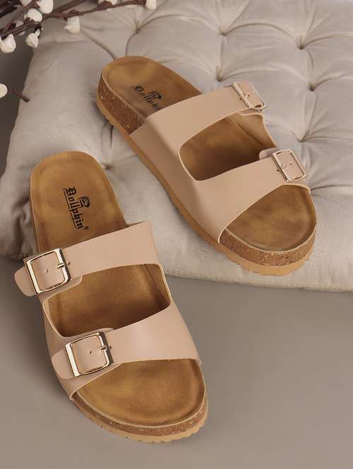 women solid slip on flat sandal - 22107676 - Standard Image - 0