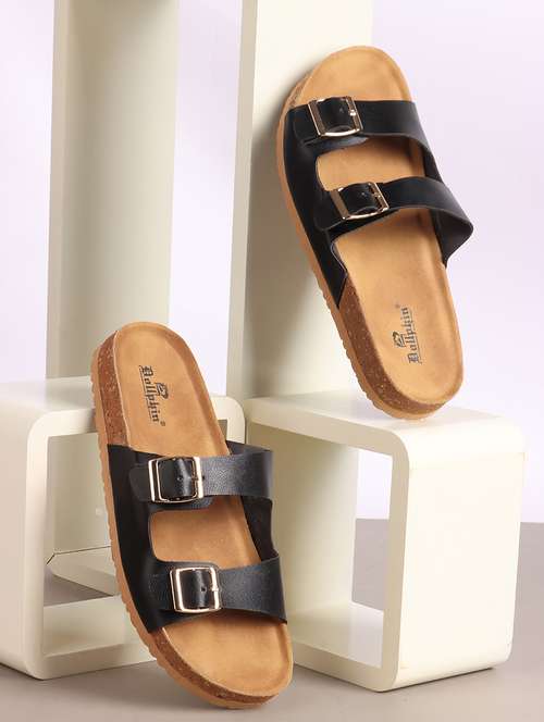 women solid slip on flat sandal - 22107677 - Standard Image - 0
