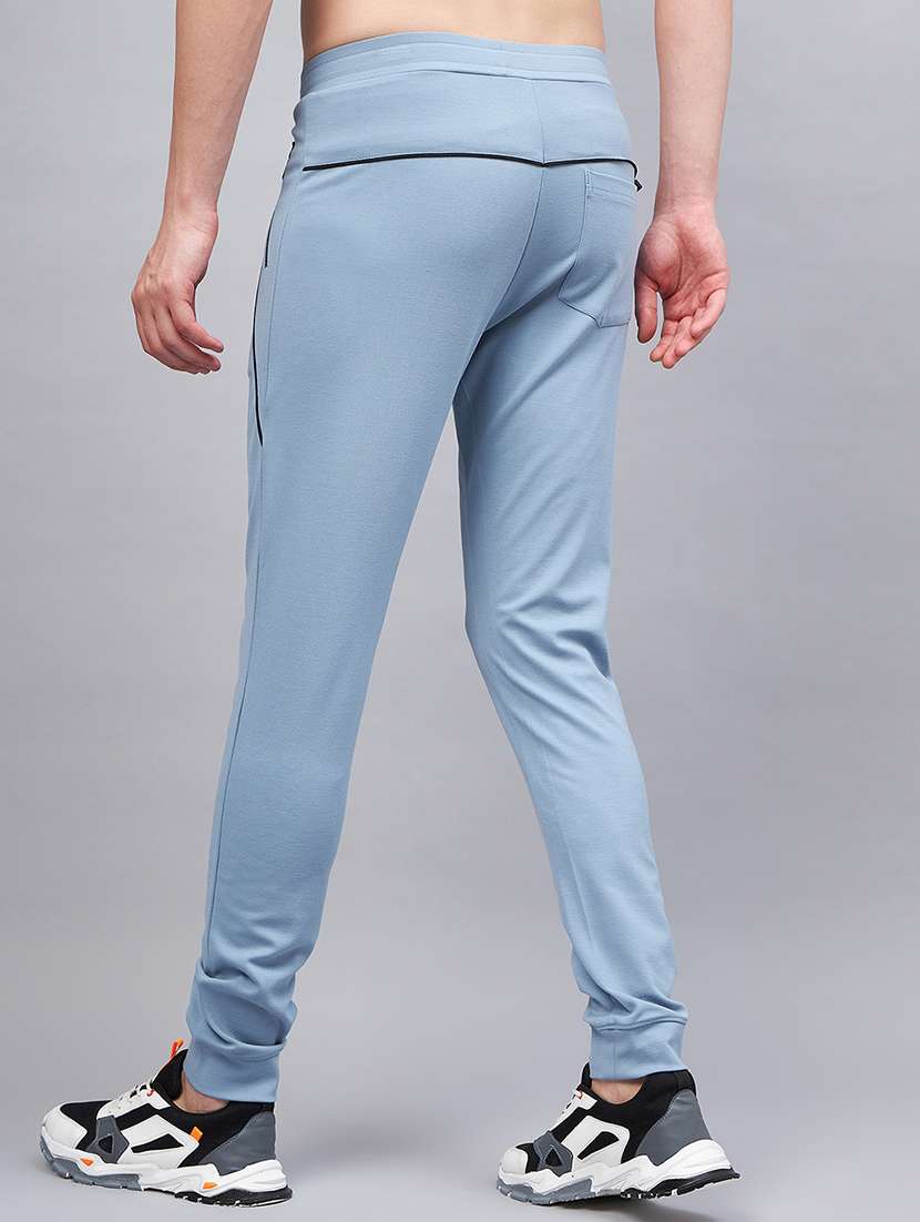 men solid mid rise regular fit full length track pant - 22107747 -  Standard Image - 2