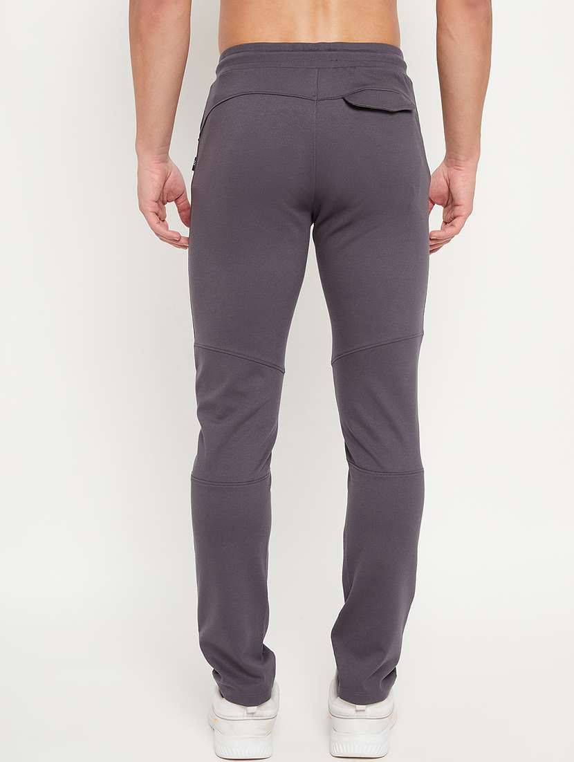 men solid mid rise full length track pant - 22107754 - Standard Image - 2