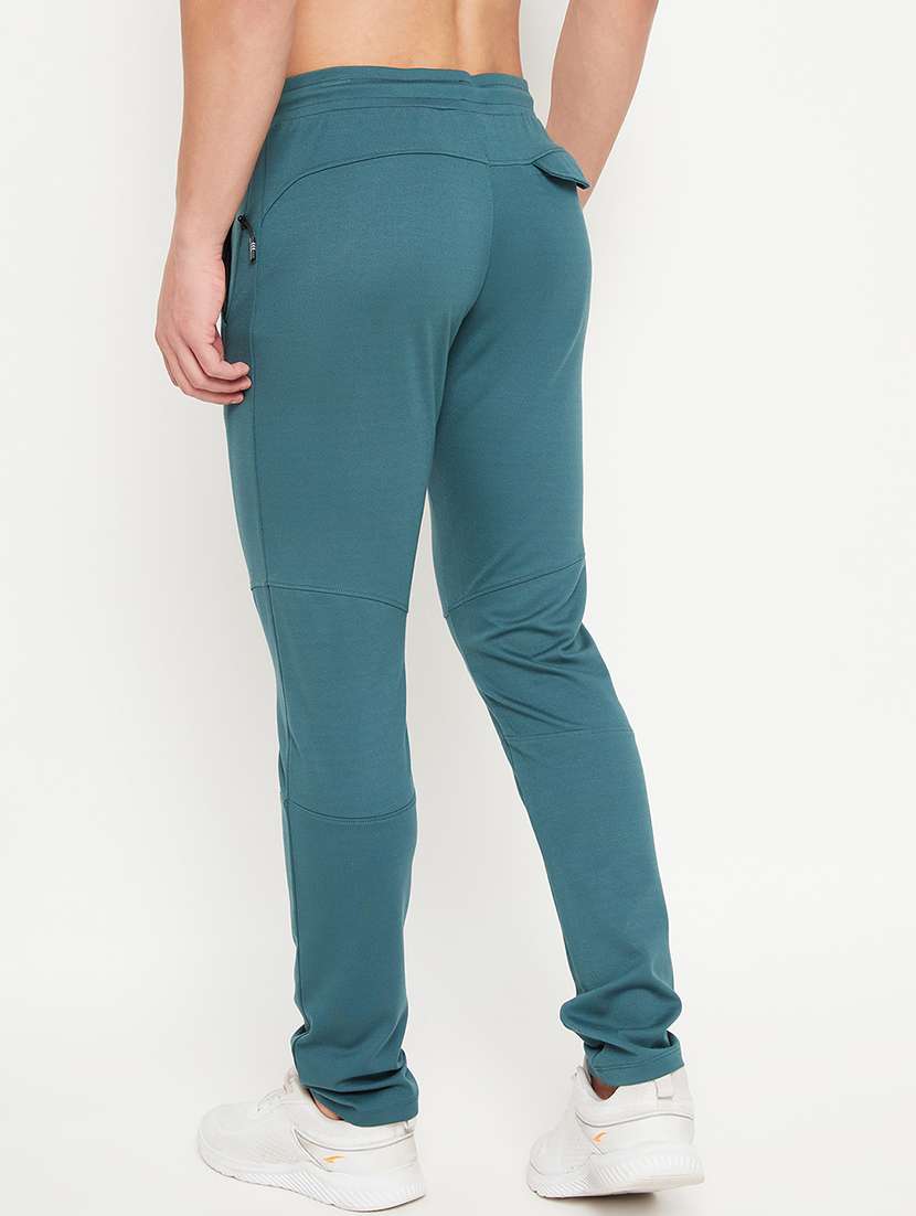 men solid mid rise full length track pant - 22107755 -  Standard Image - 2