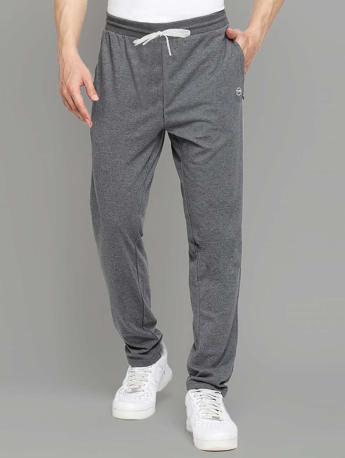 men solid mid rise full length track pant - 22107761 - Zoom Image - 0