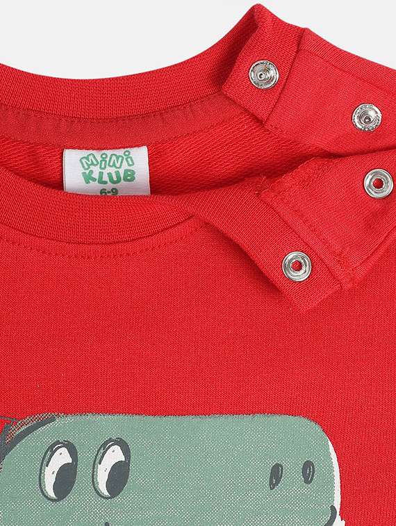 boy long sleeve front print sweatshirt - 22107768 -  Standard Image - 2