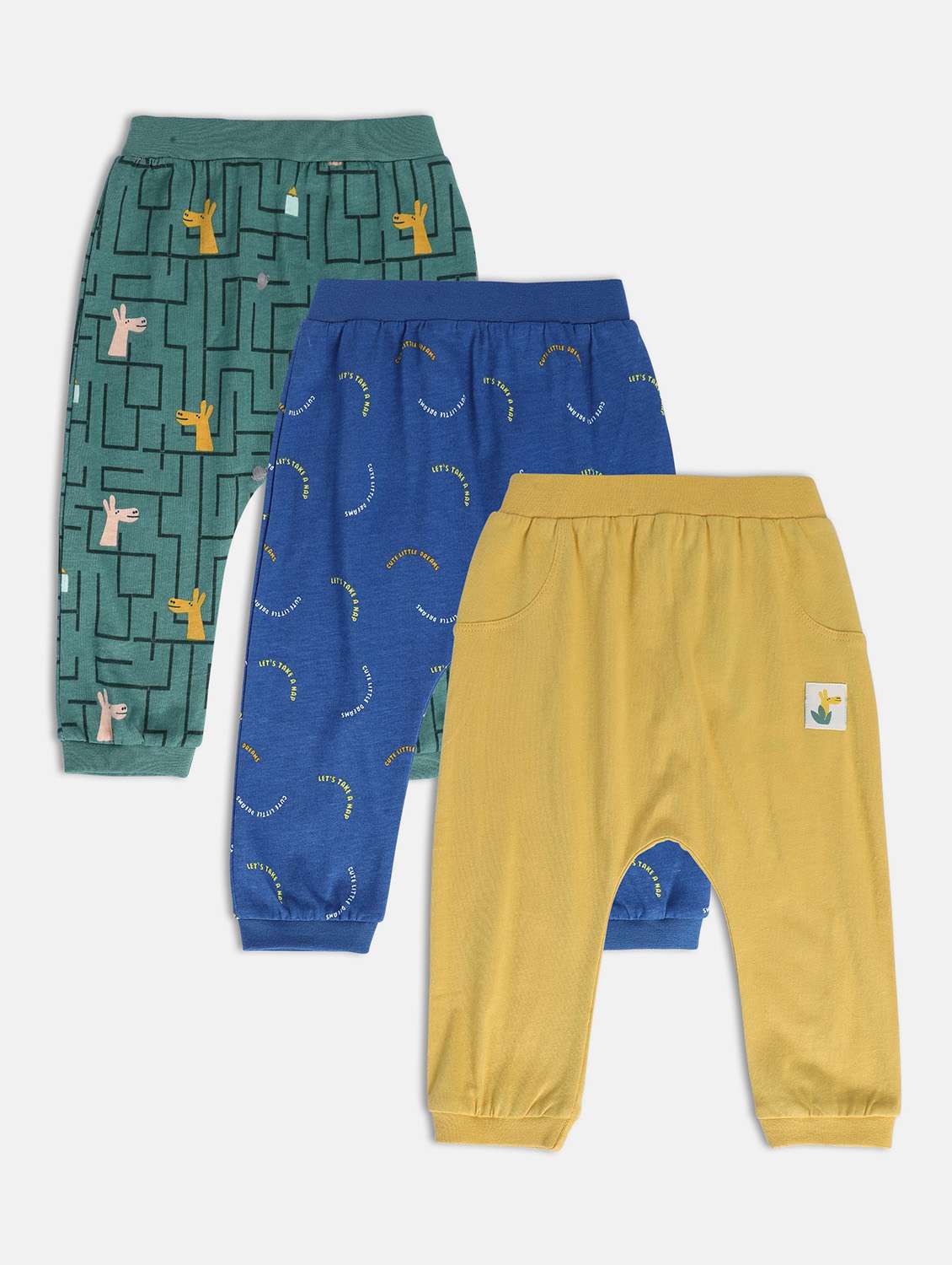 boys pack of 3 printed winterwear jogger