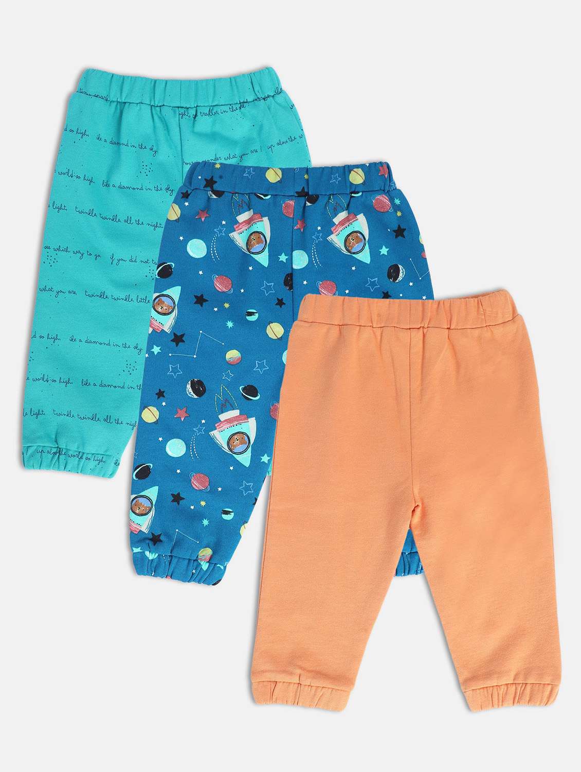 boys pack of 3 printed winterwear jogger