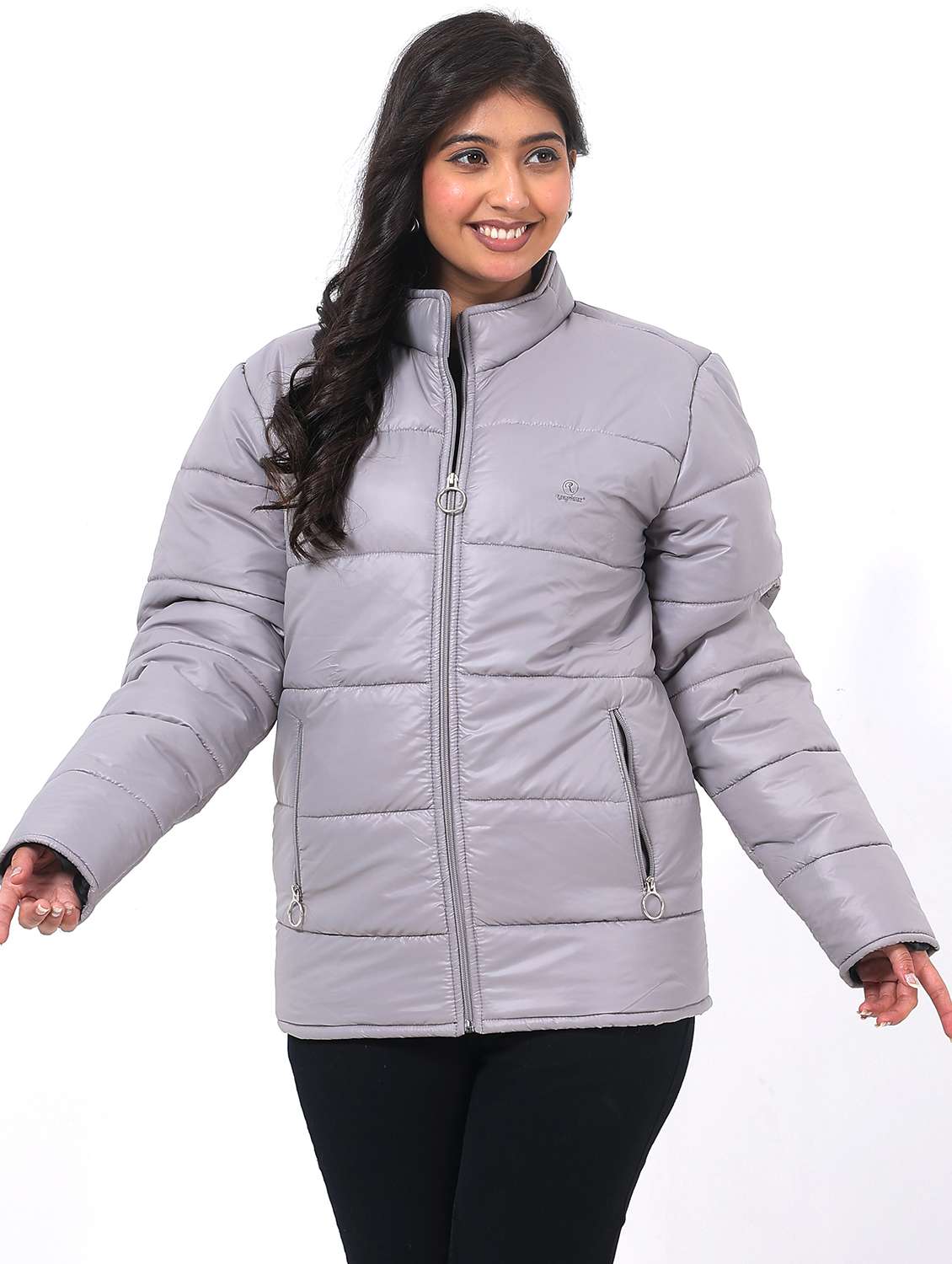 women printed long sleeve quilted jacket - 22108145 - Standard Image - 2