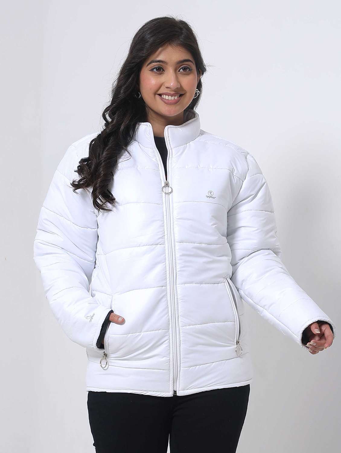 women printed long sleeve quilted jacket - 22108147 - Standard Image - 2