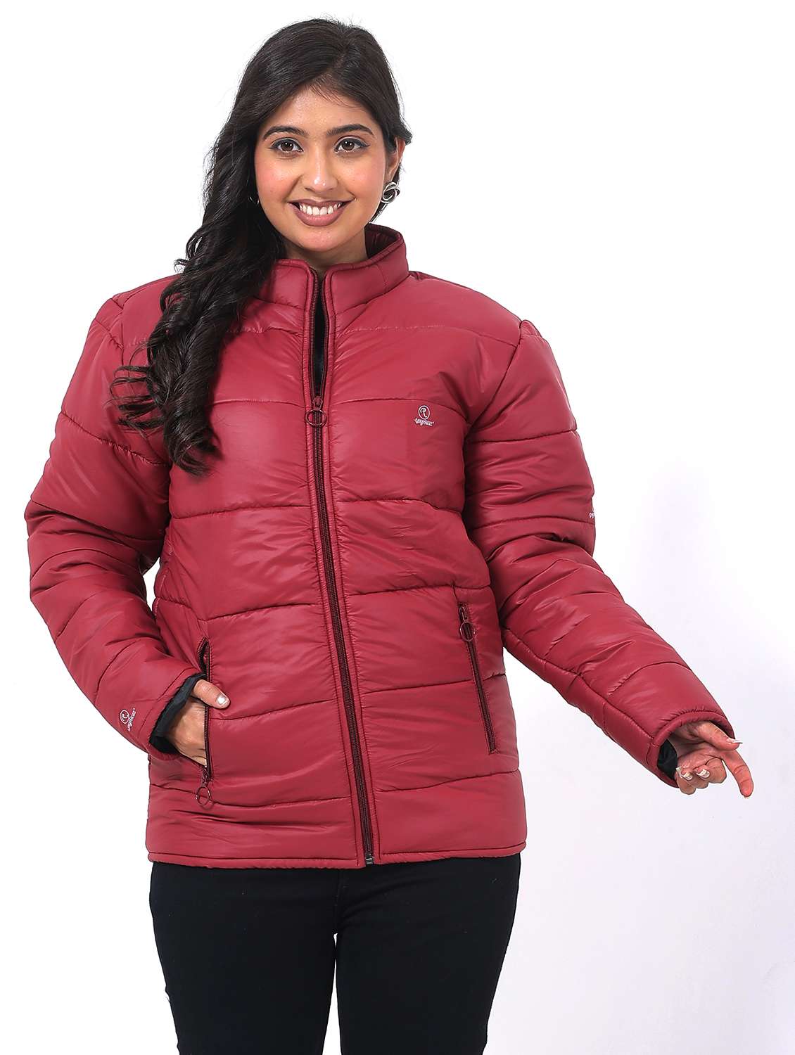 women printed long sleeve quilted jacket - 22108148 -  Standard Image - 2