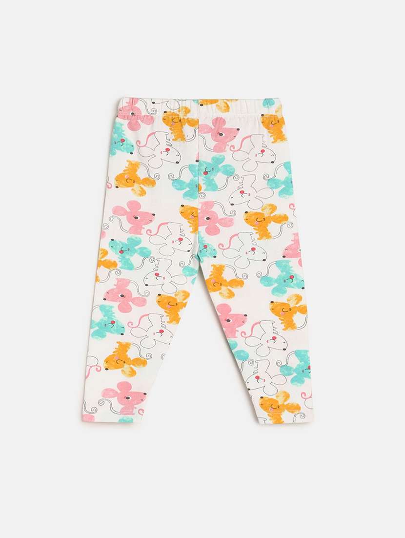 girls pack of 3 printed mid rise legging - 22108352 - Standard Image - 2