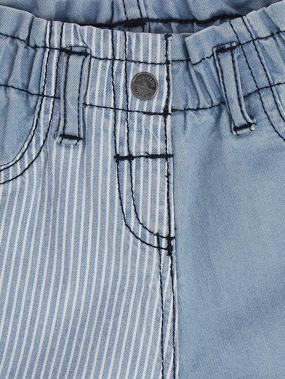 girls solid mid rise denim shorts - 22108402 -  Standard Image - 2