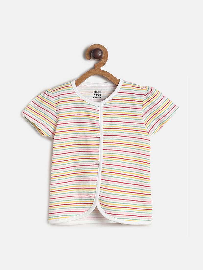 girls pack of 3 printed round neck top - 22108488 -  Standard Image - 2