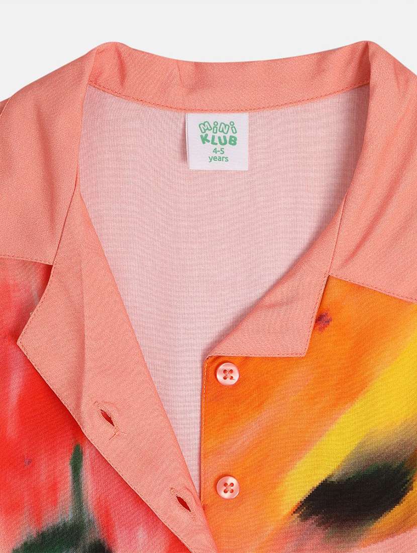 girls printed collared shirt top - 22108516 -  Standard Image - 2