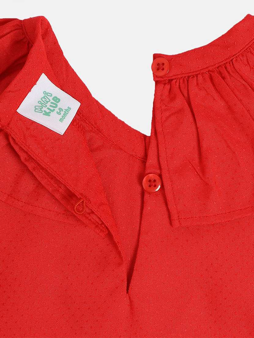 girls red solid long sleeve top - 22108523 -  Standard Image - 2