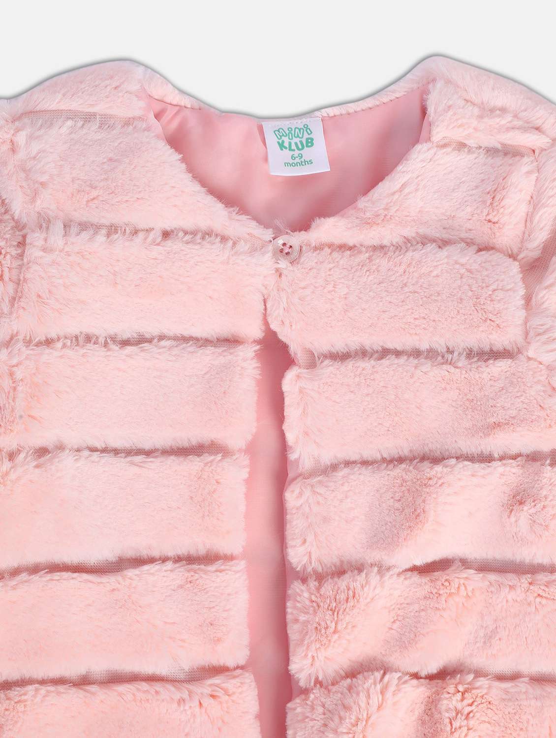 girls solid long sleeve fur jacket - 22108592 -  Standard Image - 2