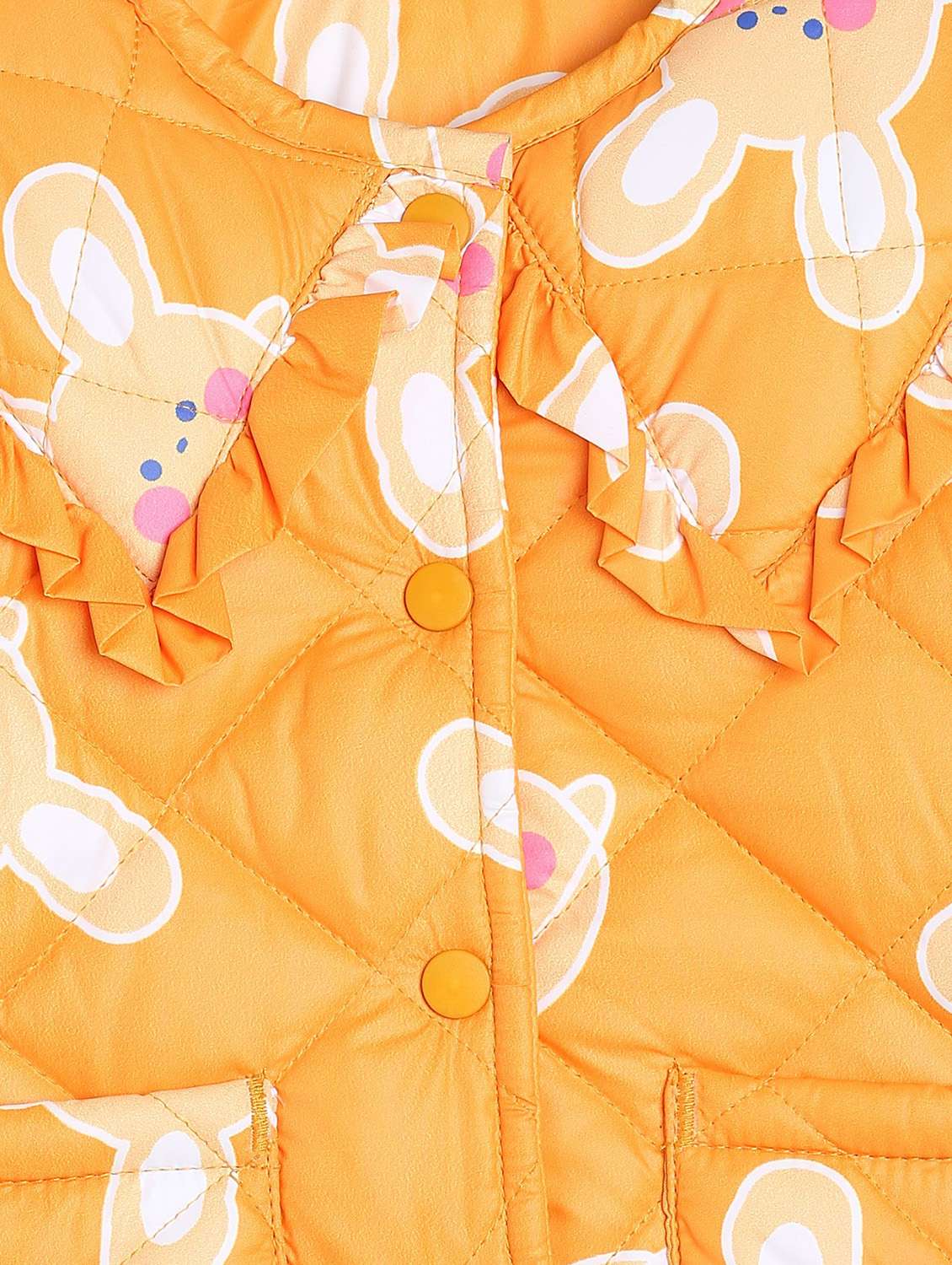 girls printed long sleeve quilted jacket - 22108593 -  Standard Image - 2