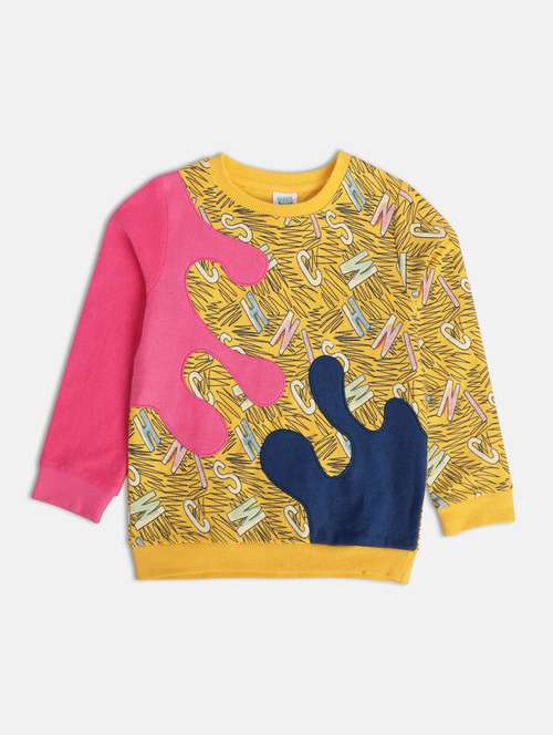 girls printed long sleeve sweatshirt