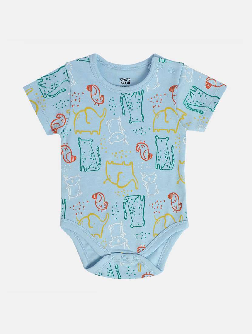 kids pack of 3 printed short sleeve romper - 22108733 -  Standard Image - 2