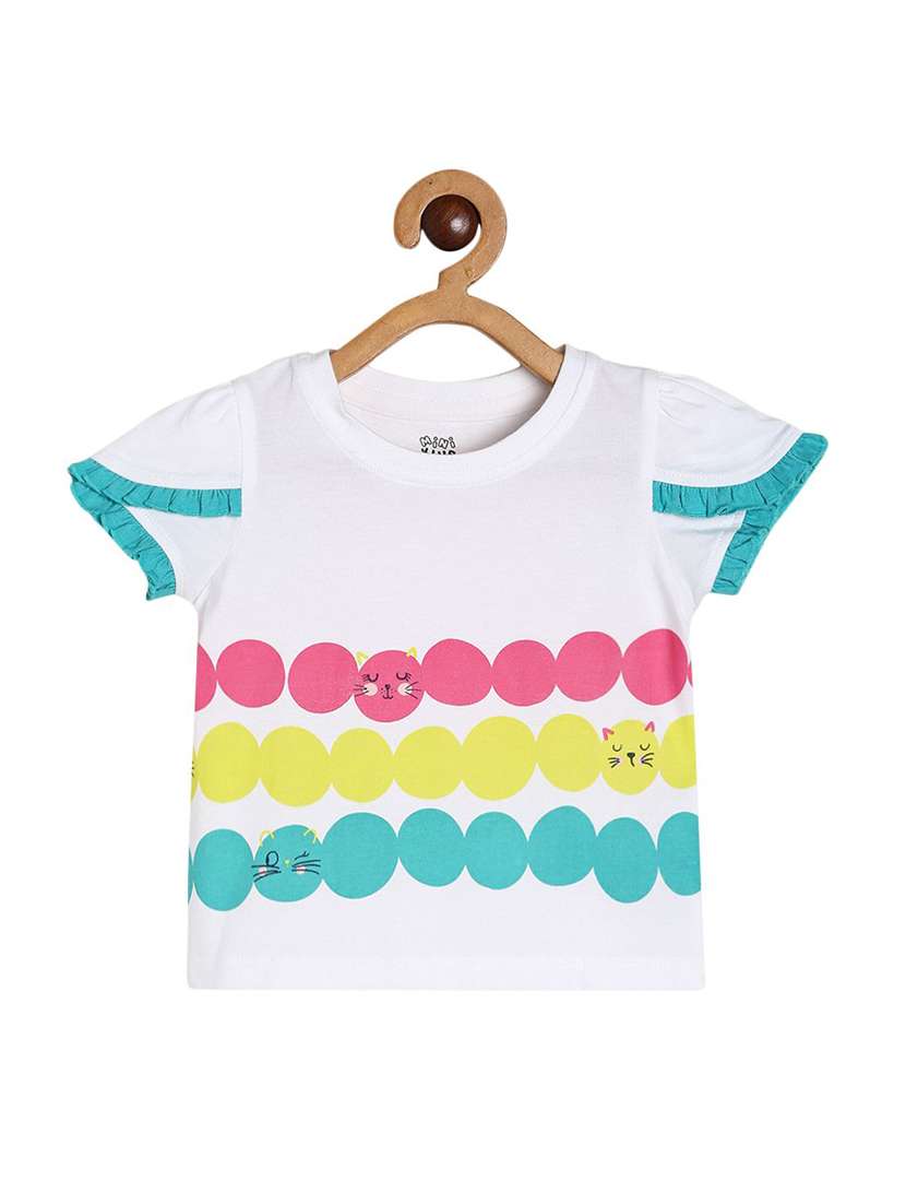 girls printed short sleeve tee