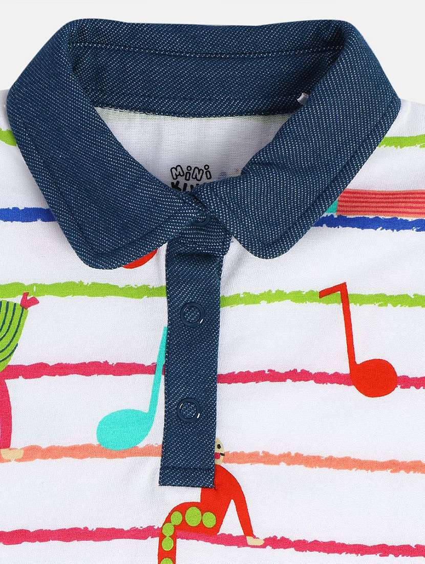 white cotton front print tee - 22109225 -  Standard Image - 2