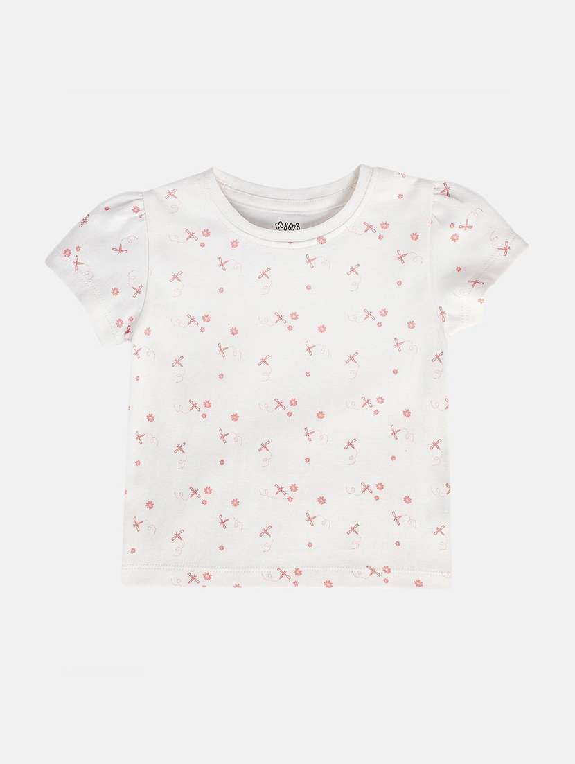 girls pack of 3 printed round neck tee - 22109227 -  Standard Image - 2