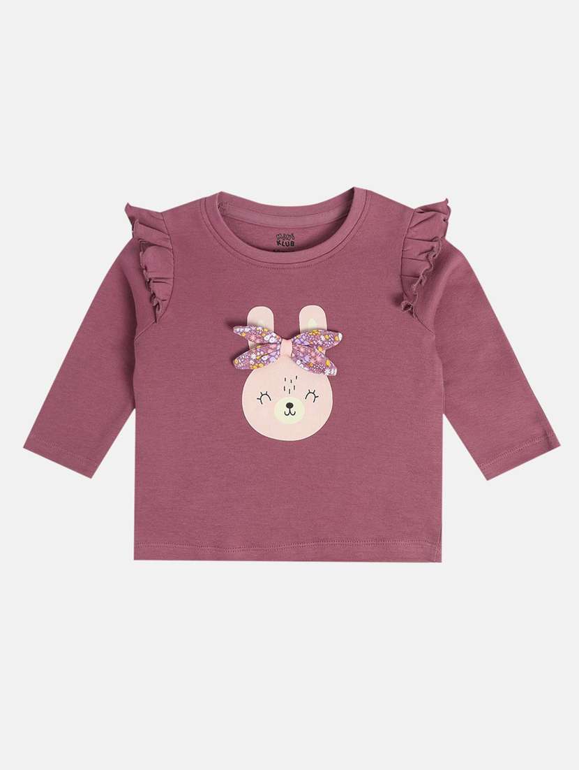 girls pack of 2 printed round neck tee - 22109250 -  Standard Image - 2