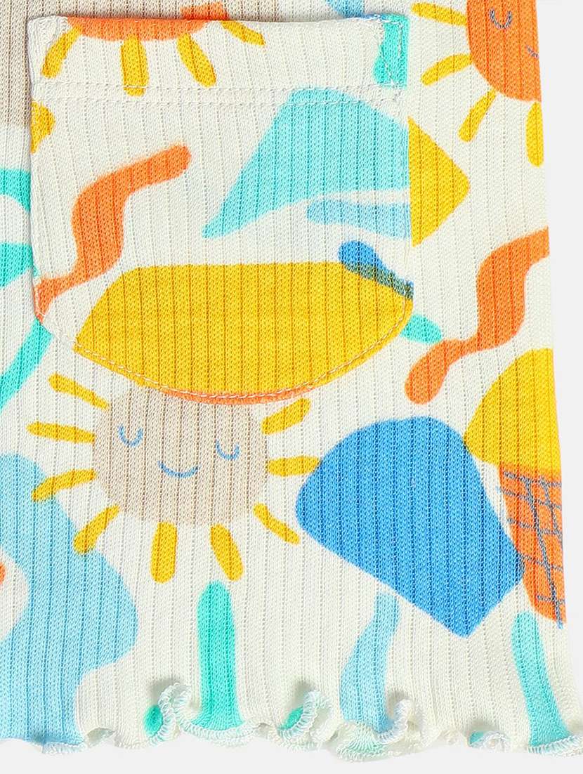 girls printed sleeveless top - 22109271 -  Standard Image - 2