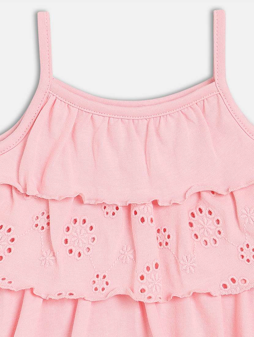 girls solis shoulder strap schiffli top - 22109277 -  Standard Image - 2