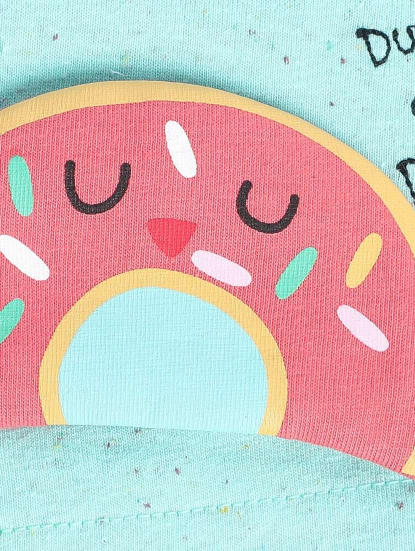 girls printed round neck tee - 22109356 -  Standard Image - 2