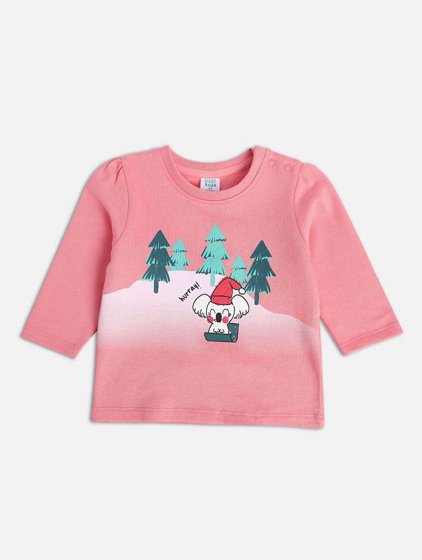 girls pack of 3 printed round neck tee - 22109372 -  Standard Image - 2