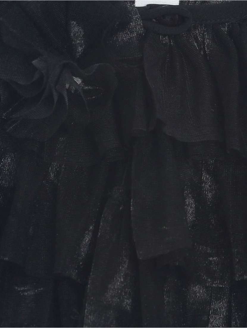 girls black solid ruffles cape  - 22109382 -  Standard Image - 2