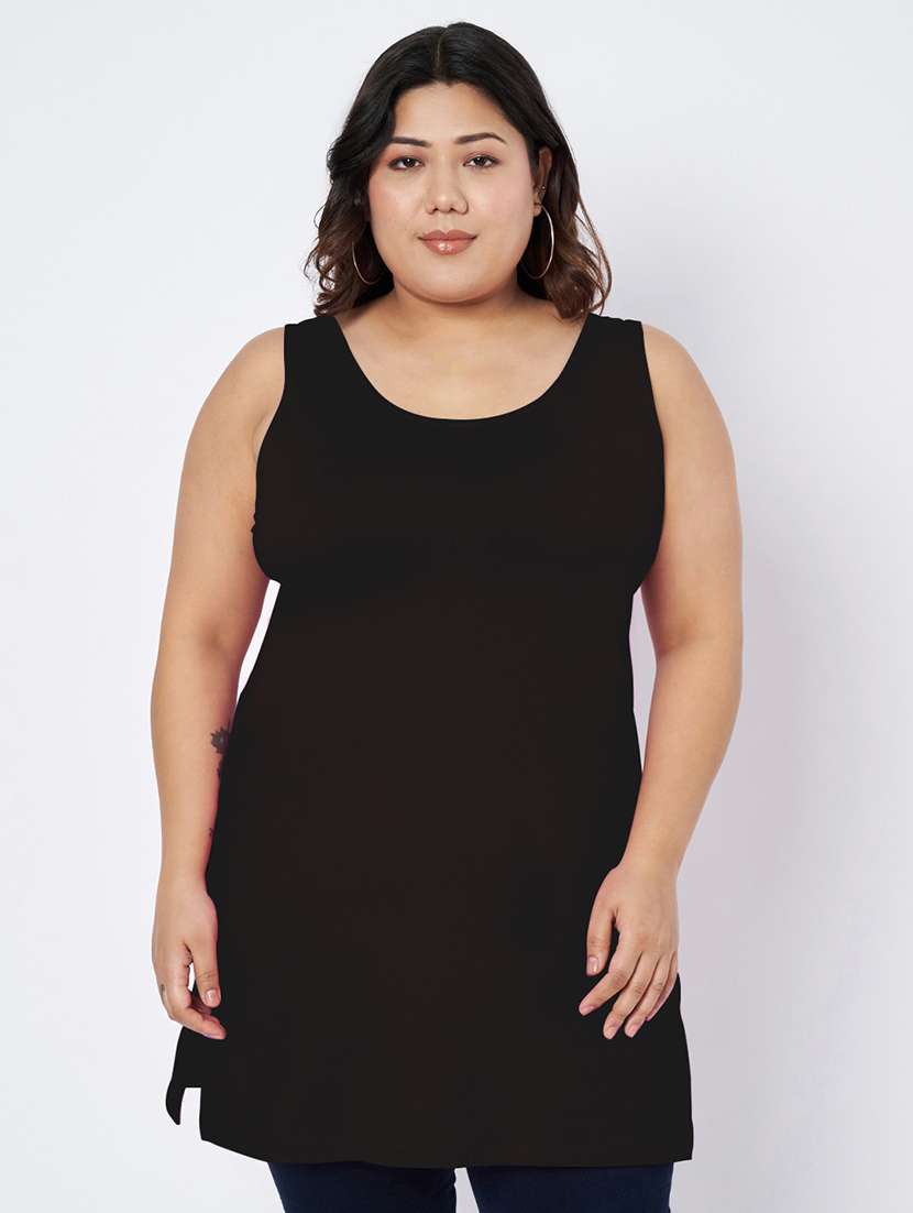 women plus size solid sleeveless camisole