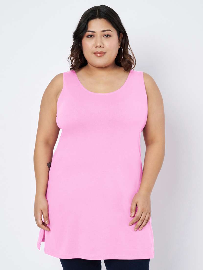 women plus size solid sleeveless camisole