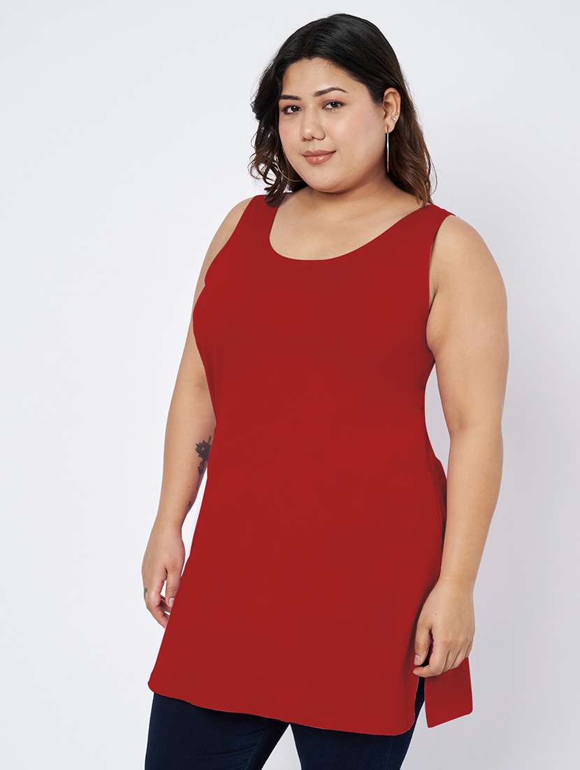 women plus size solid sleeveless camisole - 22109451 - Standard Image - 2