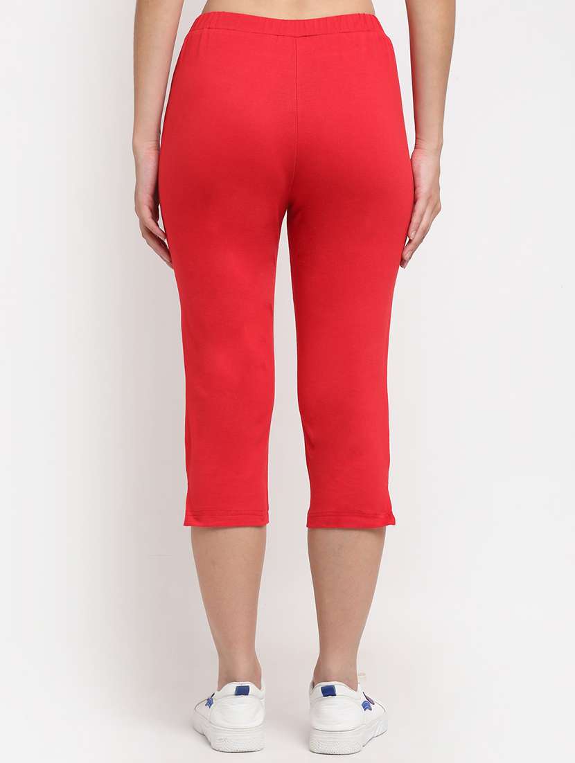 women solid mid rise capri - 22109465 -  Standard Image - 2