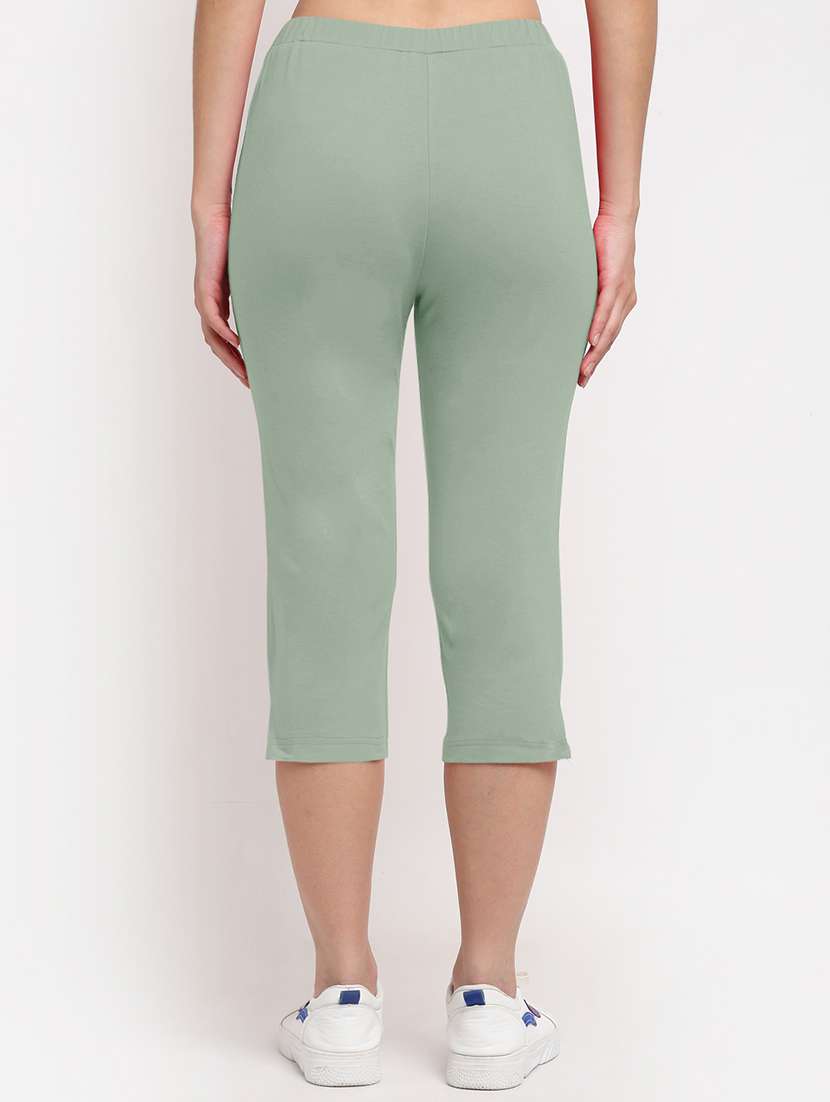 women solid mid rise capri - 22109466 -  Standard Image - 2