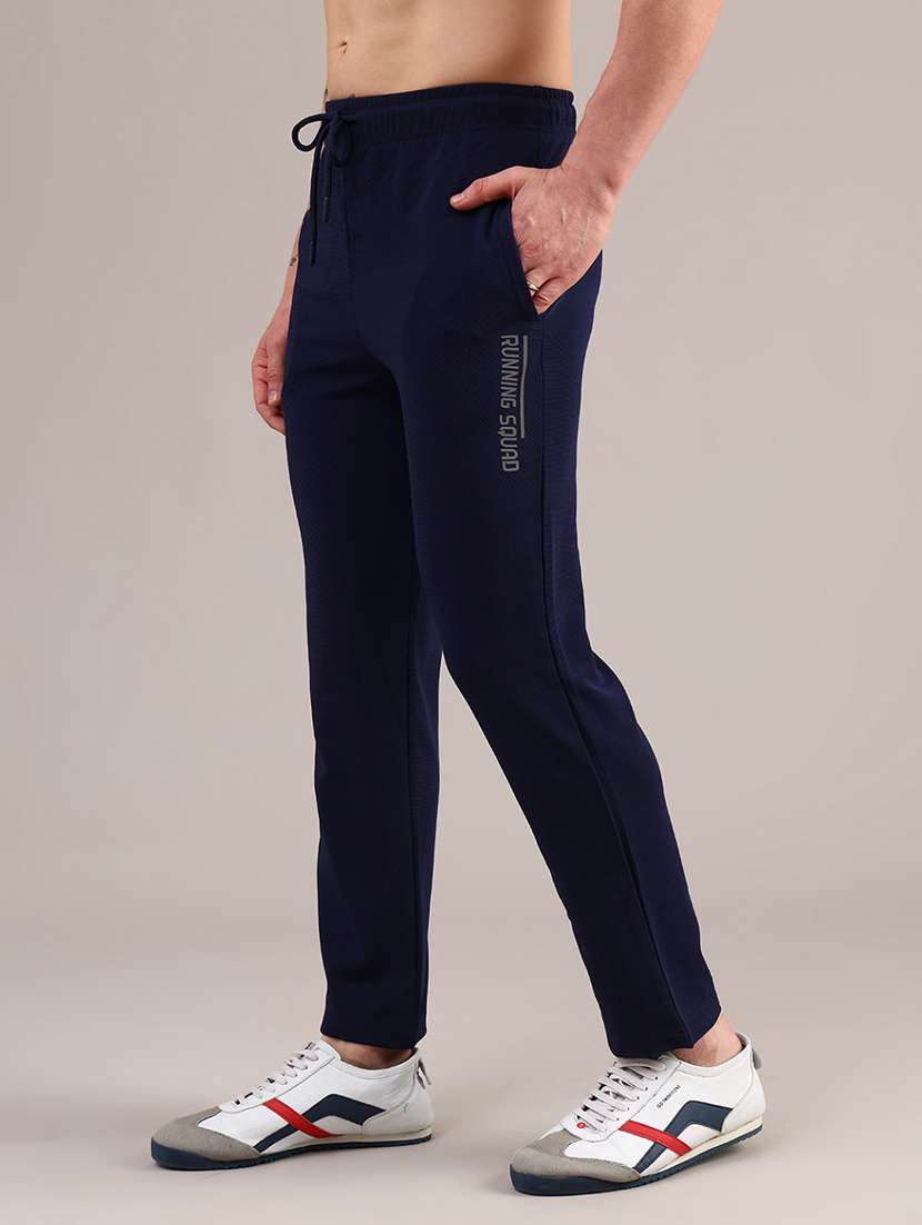 men solid mid rise  full length track pant - 22110358 -  Standard Image - 2